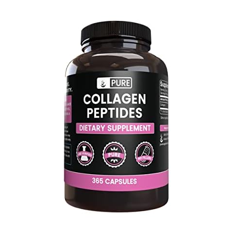 Hydrolyzed Collagen Peptides|2 Month Supply |No Magnesium Stearate, High Absorption, Non-GMO, Gluten-Free, Made in The USA, Convenient Collagen Peptides with No Additives (365 Count (Pack of 1)) Cover