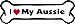 Imagine This Bone Car Magnet, I Love My Aussie, 2-Inch by 7-Inch