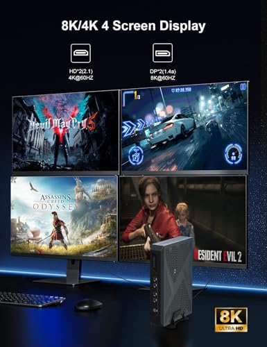 Image of HYSTOU Mini Gaming PC I7: 64GB DDR4 Ram 1TB NVMe SSD Mini PC I7 13700H Mini Gaming PC with Nvidia RTX 3050 Graphics Card