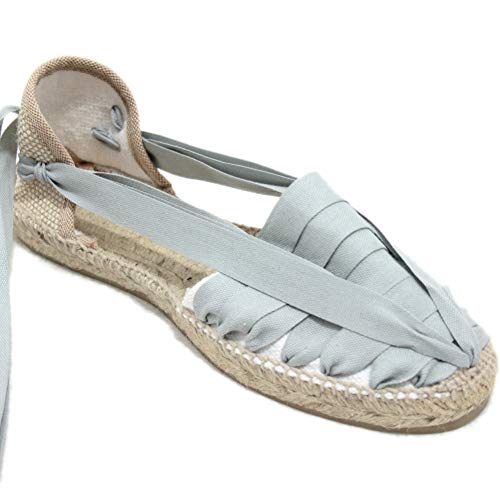 Espardenyas 7 veines gris foncé et clair avec semelle mixte premium