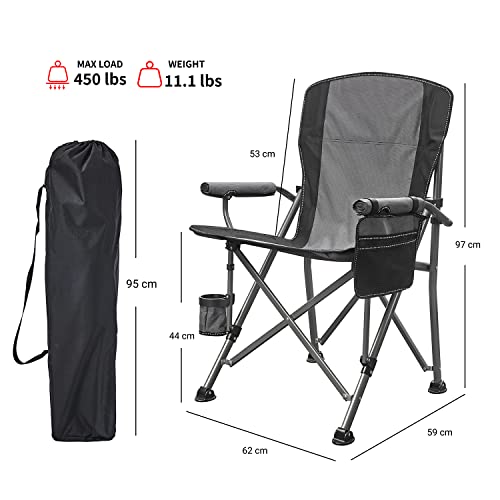 ENAVANT Portable Oversized Camping Folding Chair with Carrying Bag, Cup Holder Included, Holds up to 500 lbs by ENAVANT - Image 3
