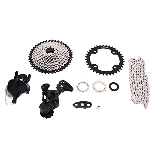Juego de Grupo de Bicicleta de Montaña de 1x10 Velocidades, Incluye Palanca de Cambios de Volante 42T, Disco 36T, Cadena de 10 Velocidades para Bicicletas DIY
