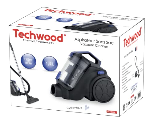 Techwood TAS-8008, Aspirateur traineau, Noir et Bleu, 800 W, 6 décibeles - Image 4