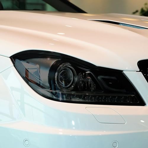 Film TPU phares Mercedes W204 C63 anti-rayures teinté noir JCAKES