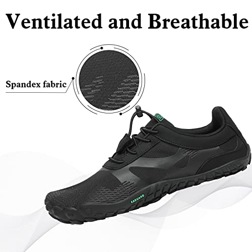 Foto von SAGUARO Minimalistische Barfußschuhe Unisex Leicht Barfussschuhe Schnell Trocknend Badeschuhe Männer Frauen Traillaufschuhe for Outdoor Sport rutschfest Wasserschuhe,Schwarz 37