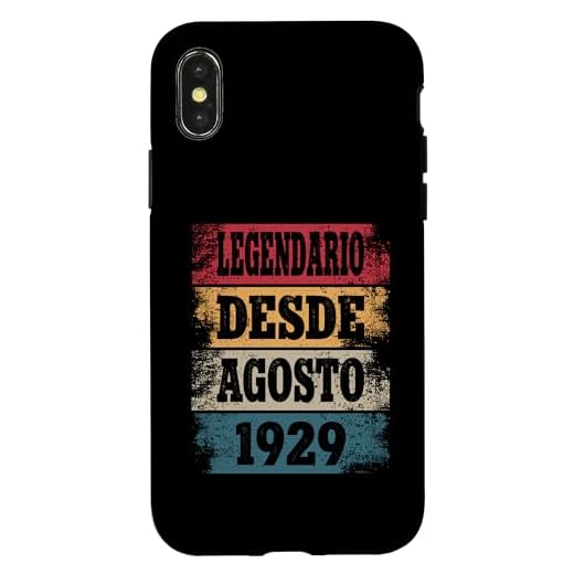 Carcasa para iPhone X/XS Legendario Desde Agosto 1929 - Cumpleaños 95 Años
