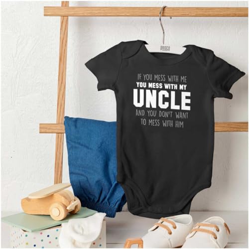 Brisco Brands You Mess With My Uncle Baby Romper Boys or Girls4