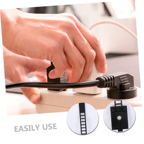 Homoyoyo 25pcs clips ajustables adhesivos para cable para organización de escritorio, sujetadores de cable resistentes para uso miniatura 7
