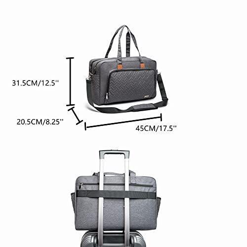 Laptop Tote Bag, Computer Messenger Teacher Bag With 15.7'' Padded Laptop Sleeve Dark Gray #TOP5