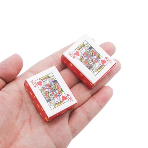 Mini naipes de póker 3 unidades 1.7 pulg miniatura 3