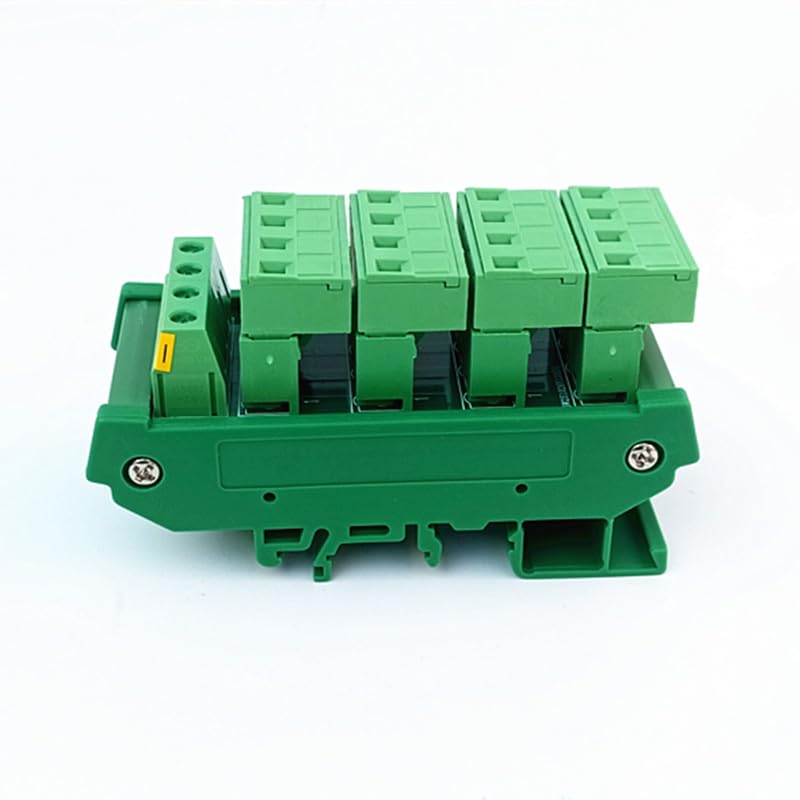 Slim DIN Rail Mount 10A/300V 5x4 Position Pluggable Screw Terminal Block Distribution Module.