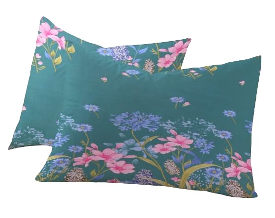 Image of RD TREND 210 TC Premium Glace Cotton Assorted King Size Printed Floral Design Pillow Cover -18 inchX28 inch Inches,(Pack of 2) of Any 4 Pieces Color Multi-213