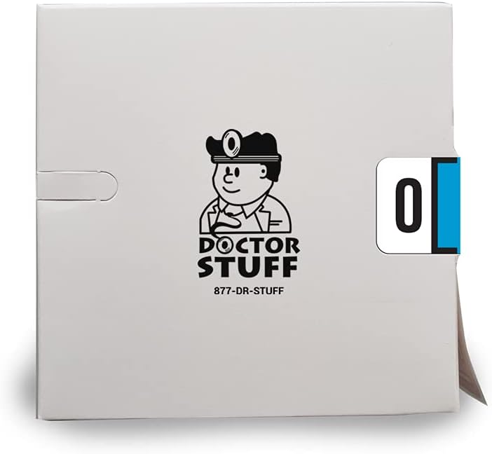 Doctor Stuff - File Folder Labels, Number 0, Jeter 2600 Match - JENM Series Chart Stickers, Light Blue, 15/16" x 1-5/8", #0, 500/Roll