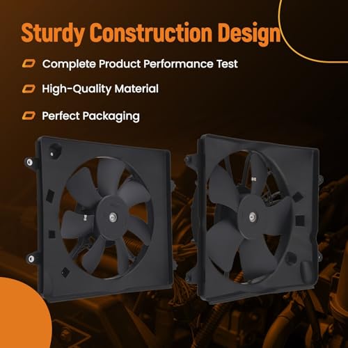 Image of maXpeedingrods AC Radiator Condenser Cooling Fan for Honda CR-V CRV 2.4L | for Left+Right 2010-2016, HO3115155 19015REZA01 19020RSAG01