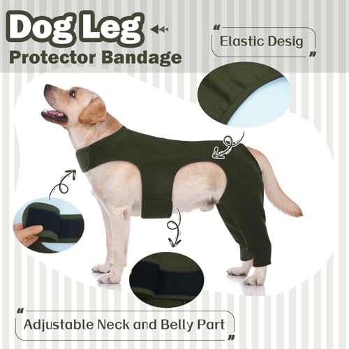 Hundebody Nach Op Anti-Wundlecken Bodysuit für Hunde mit E-Kragen und Schenkel-Schutz