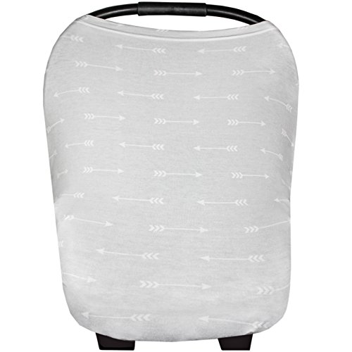 Image of Baby Car Seat Cover Canopy and Nursing Cover Multi-Use Stretchy 3 in 1 Gift "Summit" by Copper Pearl