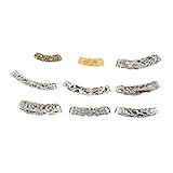 WRITWAA 18pièces Perles Pour Tresses Et Dreadlocks Alliage Décoration Pour Tubes Capilla...