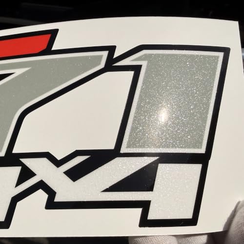 Image of GOLD HOOK Z71 4x4 Decals Compatible with Chevy Silverado 1500 2500 3500 HD GMC Sierra 2007-2013 - Bed Side Replacement Vinyl Graphics - Set of 2 (Diamond)