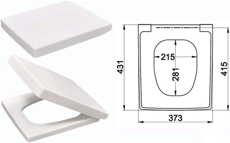 Toilet Lid - Heavy Duty Closed Front Seat with will Slow Close, Never Loosen and Provide the Fit