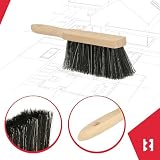 KOTARBAU® szczotka ręczna drewniana mieszane włosie do zamiatania i odkurzania miotła ręczna 29 cm