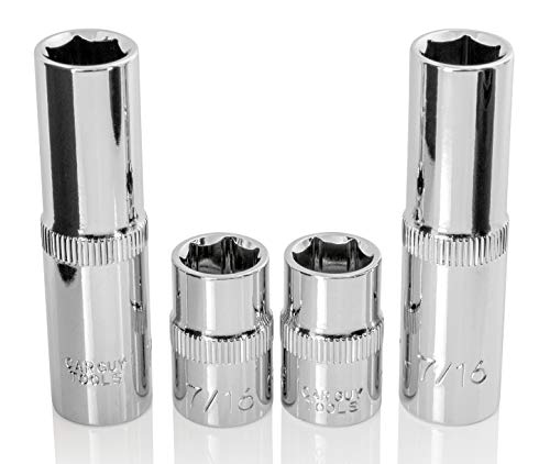 BRAZEN 7/16 Socket Four Pack (3/8 Drive Multi-Type)