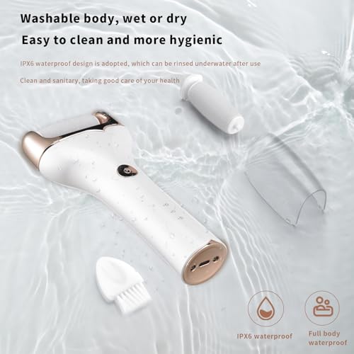 electric foot callus remover waterproof rechargeable pedicure tool foot scrubber wet amp dry use effectively removes hard skin amp calluses for smooth feet