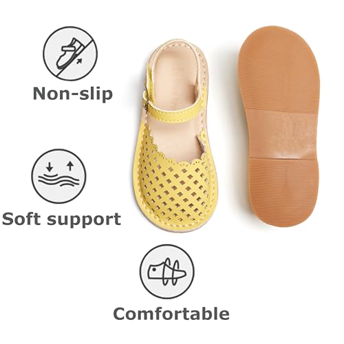 Image of THEE BRON Toddler Girls Espadrilles Sandals Hollow Out Rustic Dress Shoes