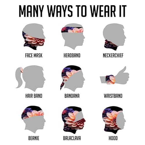 Neck Gaiter Face Mask Breathable Wind-Proof Face Cover Blooming Plants Sun Cooling Dustproof Mask Balaclava Bandana Headwear for Men Women miniatura 5