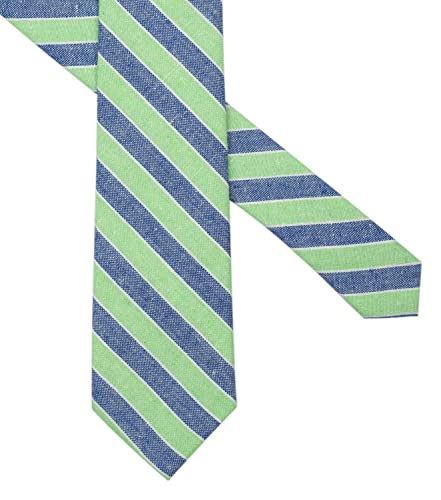 Image of BELLUNO Men's 2.5 inch Skinny Solid Cotton Linen Ties