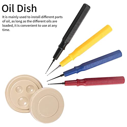Kit de Reparo de Relógio, Conjunto de Lubrificador de Relógio de Plástico Com 1 Copo de óleo, 4 Cane