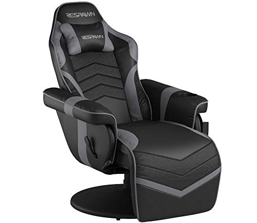 Respawn 900 Console Gaming Recliner with Footrest and Lumbar Support - Comfortable Ergonomic Gaming Chair with Headrest, No Wheels, Reclining, Heavy Duty, Racing Style Video Game Chairs - Gray - Image 6