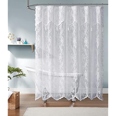 Warm Home Designs Lace Shower Curtain Cover