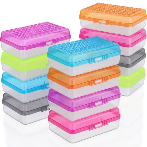 Image of Blulu 12 Pack Plastic Pencil Boxes Bulk Large Pencil Case,Multicolor