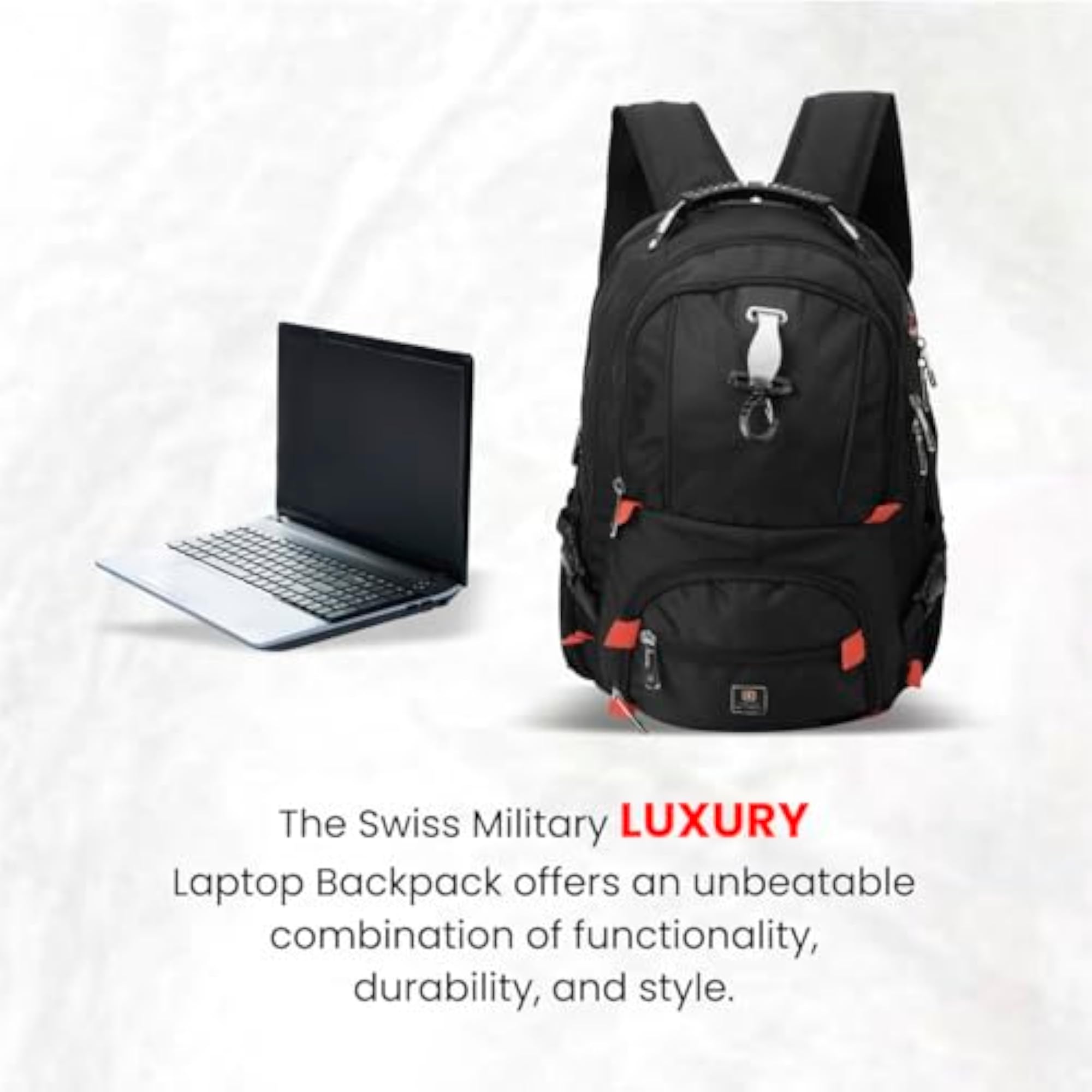 31L Laptop Backpack with File Compartment & Organizer Pockets