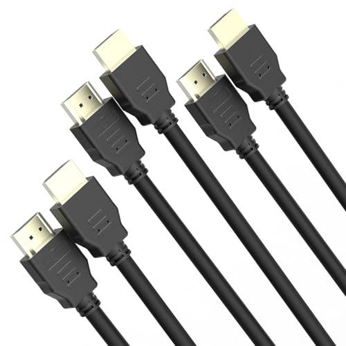 Image of Kado 5ft HDMI Cable 3-Pack, High Speed HDMI 1.4 Ethernet Male-to-Male 1.5m | 1920x1080 FHD 144Hz 100Hz 60Hz HDCP, Genuine Parts Made for Sceptre Monitor, TV, Gaming Console, PC, Laptop, Projector