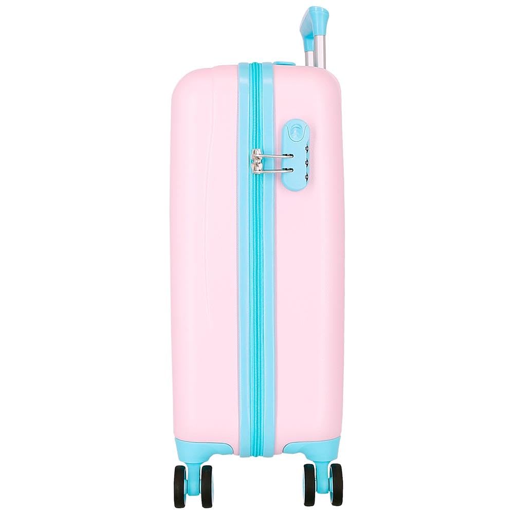 Disney Valise Enfant Rigide avec Fermeture latérale à Combinaison, 4 Roues, Bagage Cabine, fabriquée en ABS, Un matériau Rigide et léger.