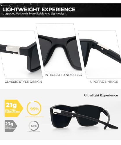 Image of KALIYADI Mens-Sunglasses Polarized-Sunglasses-Men: Polarized Sun Glasses With UV400 Protection for Driving Fishing