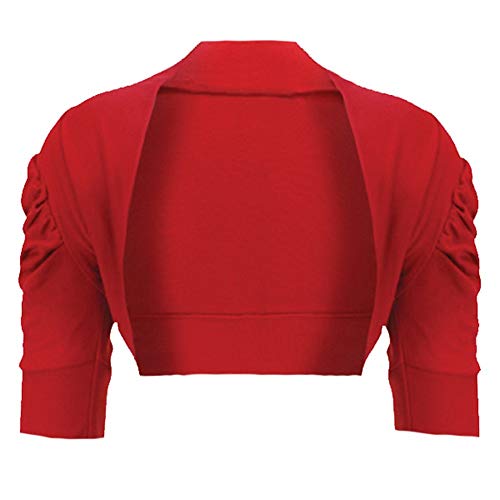 RageIT - Mädchen Strickjacke Bolero Rüschenärmel Kurz...
