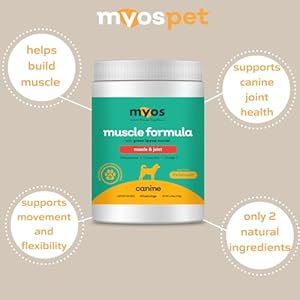 MYOS Canine Muscle & Joint Supplement – Fortetropin & Green Lipped Mussel for Enhanced Strength and Mobility in Dogs (198, Grams)