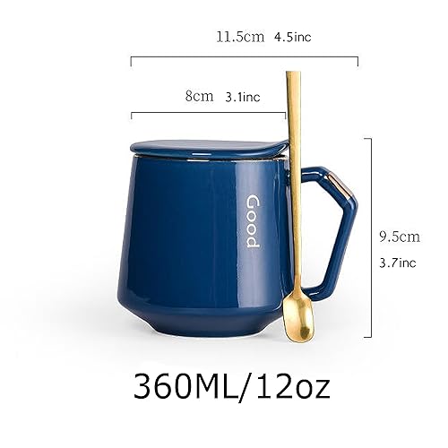 Tasse à café en céramique Intertest bleue de qualité supérieure isolée - 4