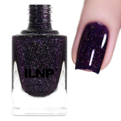 Image of ILNP Annabelle - Striking Blackened Eggplant Purple Holographic Nail Polish
