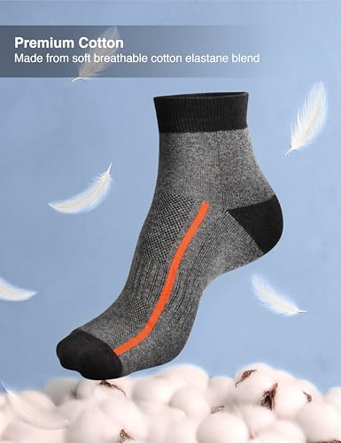 Image of Symbol Premium Men's Cotton Sports Socks Unisex | High Ankle Length | Odour-Free & Anti-bacterial | Cushioned Base | Available in Combo Packs