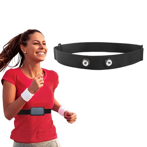 Heart Rate Monitor Replacement Chest Strap Compatible with Polar H7 H1 Wahoo Tickr Garmin,Adjustable Waterproof Replacement Soft Chest Band,Black