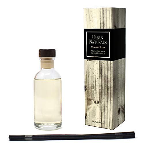 Urban Naturals Vanilla Bean Reed Diffuser Set | Vanilla Cream, Amber & Sweet Tonka Bean | Made with Essential Oils in The USA