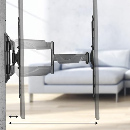 TV Wall Mount Swivel Tilt Extendable 165cm to 35kg, black, Extra klein - Image 3
