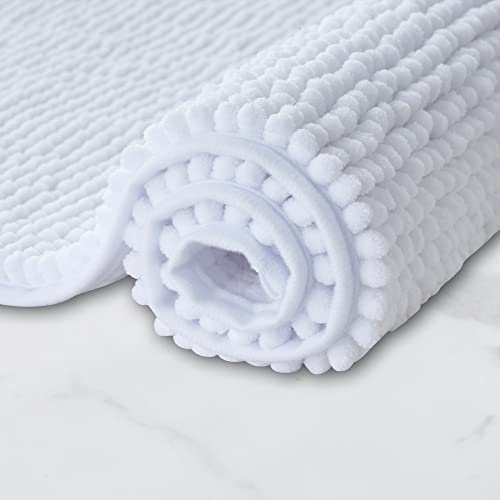 Decomira Tapis de Bain Antidérapant en Chenille | Super Absorbant et Lavable en Machine | pour la...