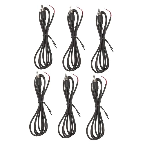 Mipcase 6pcs Audio Cable Male Connector Adapter for Speakers Wire Core for High-Speed Data Transmission Construction
