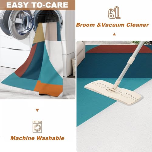 Tapis de salon avec ruban adhésif double face minimaliste - 8