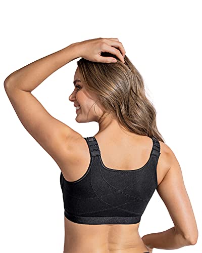 Leonisa Front Closure Posture Corrector Bra for Women – Stretchy Cotton Wireless Back Support Bra3
