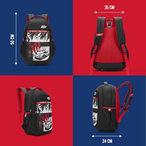 Image of Skybags KYRO RC 01 SCBP SWOOSH Large 36 L Backpack in Red Black